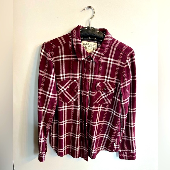 Garage burgundy button down shirt! ✌️ - Picture 1 of 2